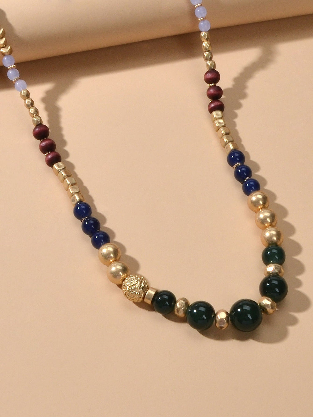 Bohemian Ethnic Jewelry Multi-colored Beads Handmade Long Chain Indian Necklace